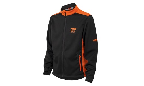 kurta, bluza ktm factory team softshell czarno-pomarańczowa